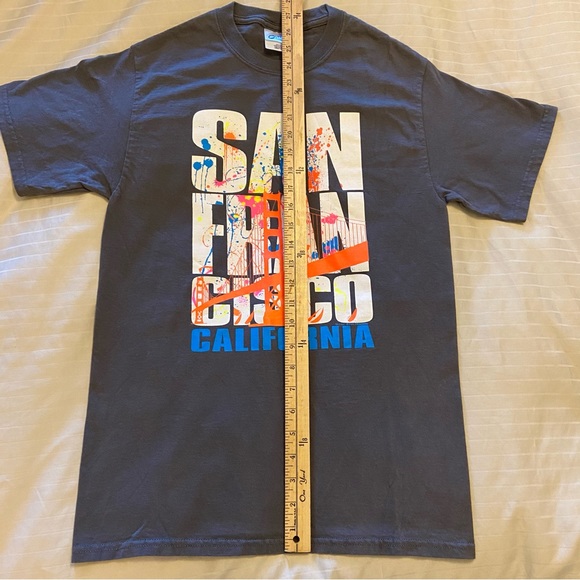 San Francisco Golden Gate Bridge spray paint splatter art shirt 🌉🌁🎨 size S - Picture 5 of 9